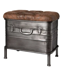 Ablagebank Octavia - 51x34x48 cm - Kunstleder/Stahl
