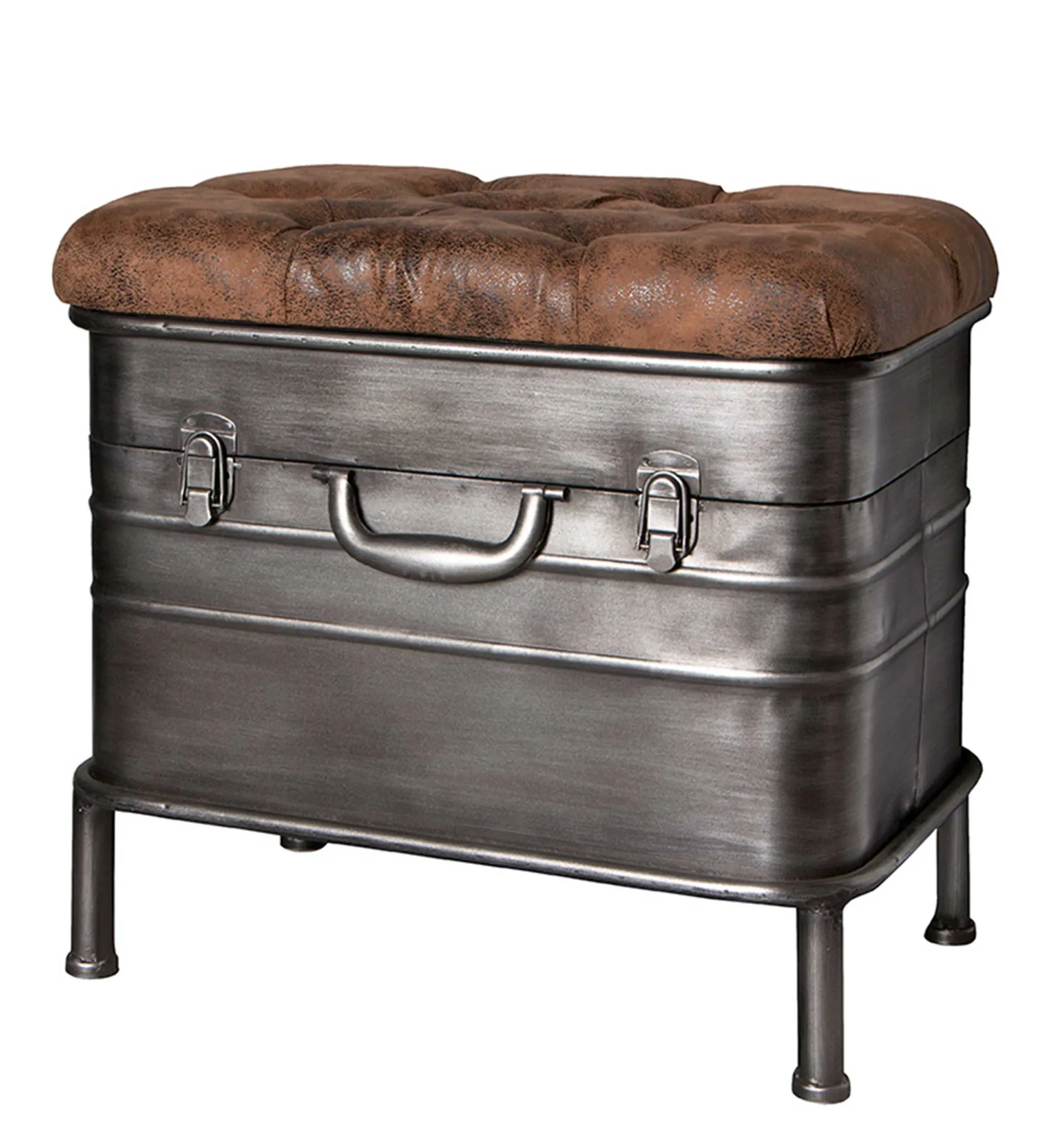 Ablagebank Octavia - 51x34x48 cm - Kunstleder/Stahl