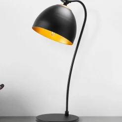 Acuka Tischlampe | METALLGEHÄUSE | Schwarz, Gold