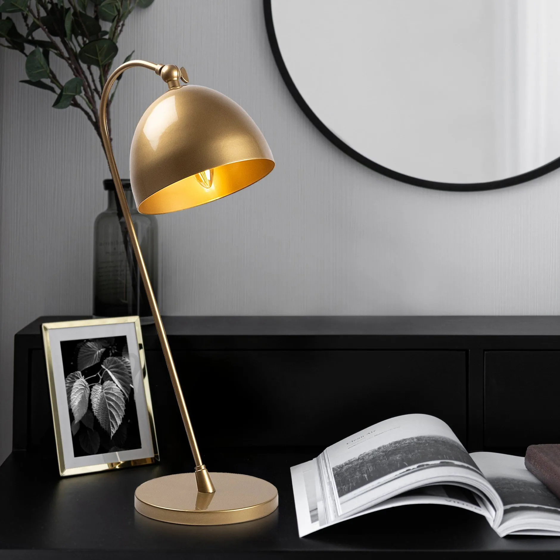Acuka Tischlampe | METALLGEHÄUSE | Gold