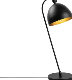 Acuka Tischlampe | METALLGEHÄUSE | Schwarz, Gold
