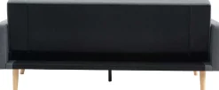 Adana Graues Schlafsofa | Eukalyptusgestell | Kaltschaummatratze | 84x214x84cm