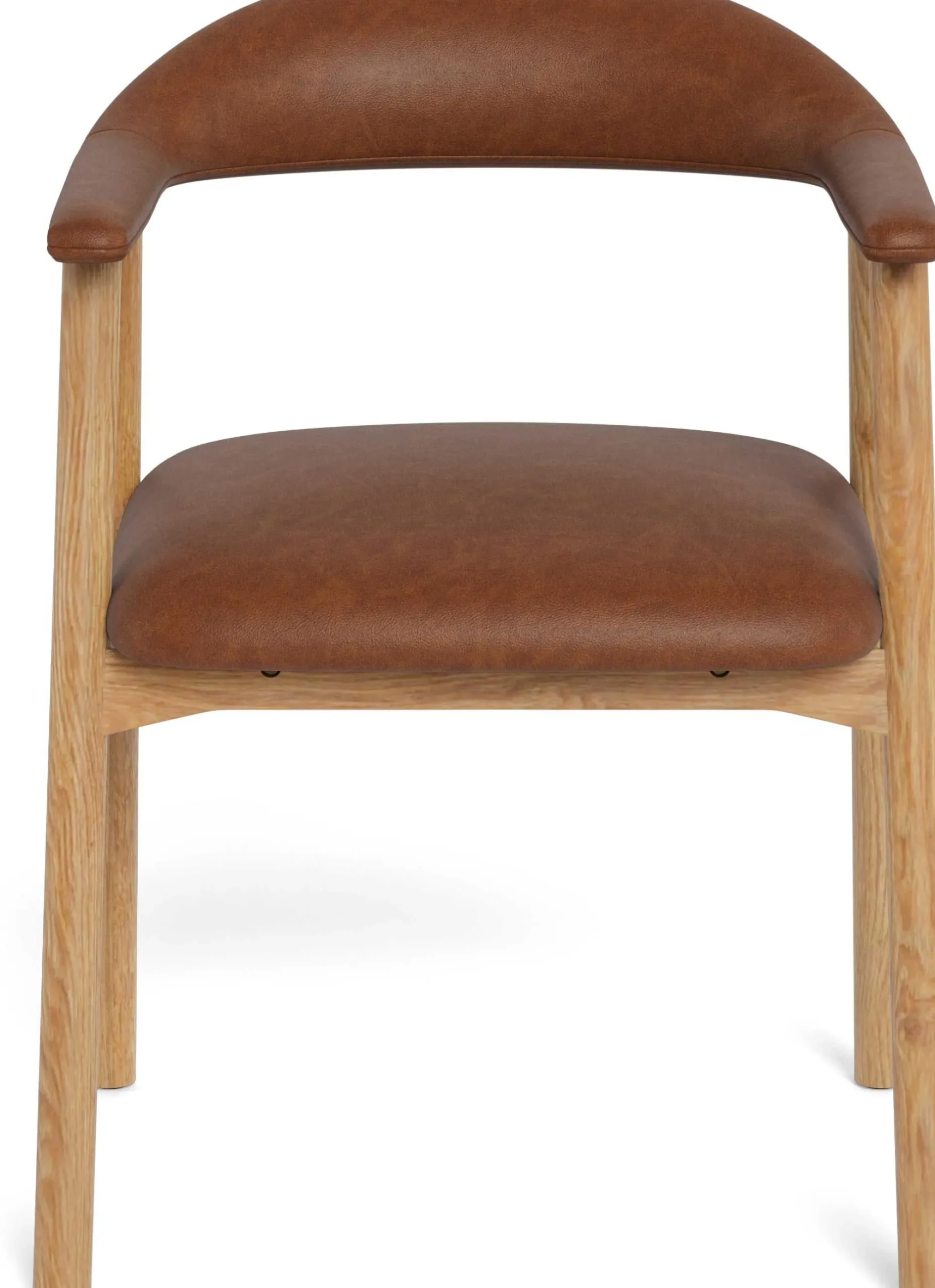 Addi Esszimmerstuhl mit Armlehne in PU Retro Brandy 691B FR, Untergestell Eiche