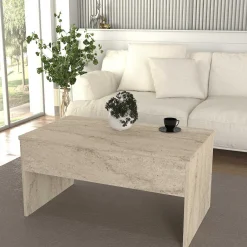 Akilli Couchtisch | 100 % MELAMIN | Travertin