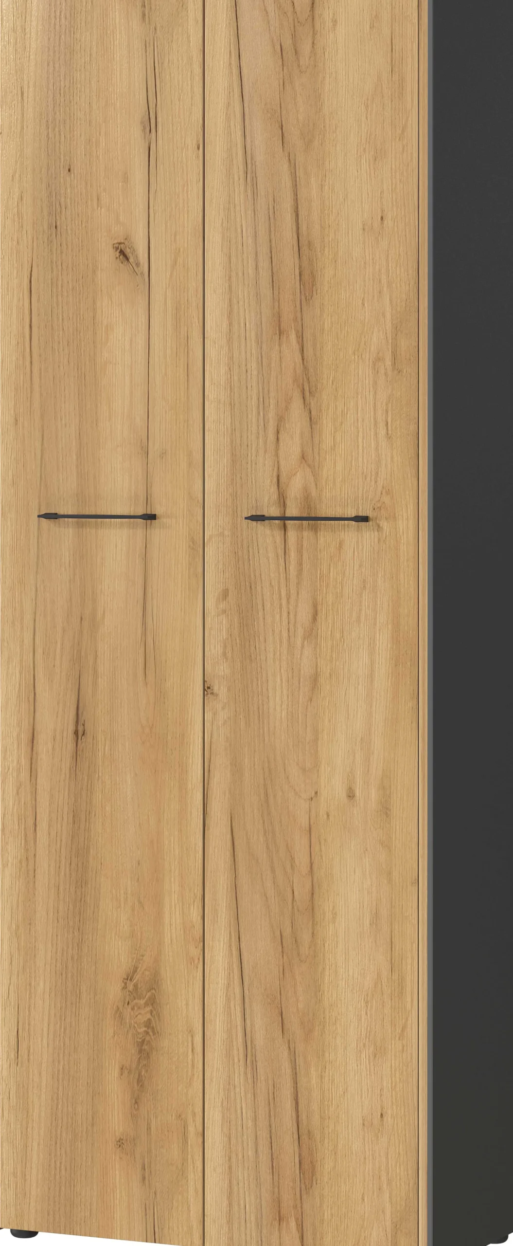 Aktenschrank Robert 196 cm 2 Türen - Anthrazit/Eiche