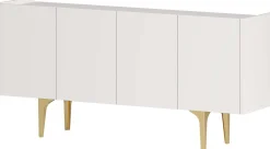 Albina Konsole | 100 % MELAMIN | Weiß, Gold