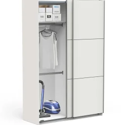 Alhambra Kleiderschrank - 148x60x223,70 cm - Weiß/Spanplatte