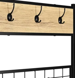 Alizee Kleiderschrank - 100x40x180cm - Eiche Dekor/schwarz