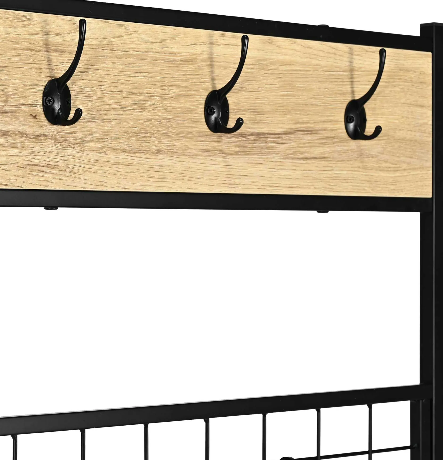Alizee Kleiderschrank - 100x40x180cm - Eiche Dekor/schwarz