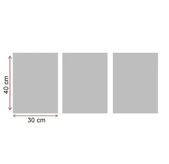 Alkmene Dekoratives MDF-Gemälde (3-teilig) | 100 % MDF | 94 x 40 cm