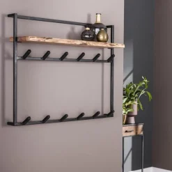 AllistairWandgarderobe - Akazie/Metall