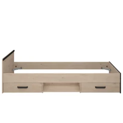 AlmaKinderzimmer : Bett 90x200cm, Nachttisch, Kommode - Eiche Dekor