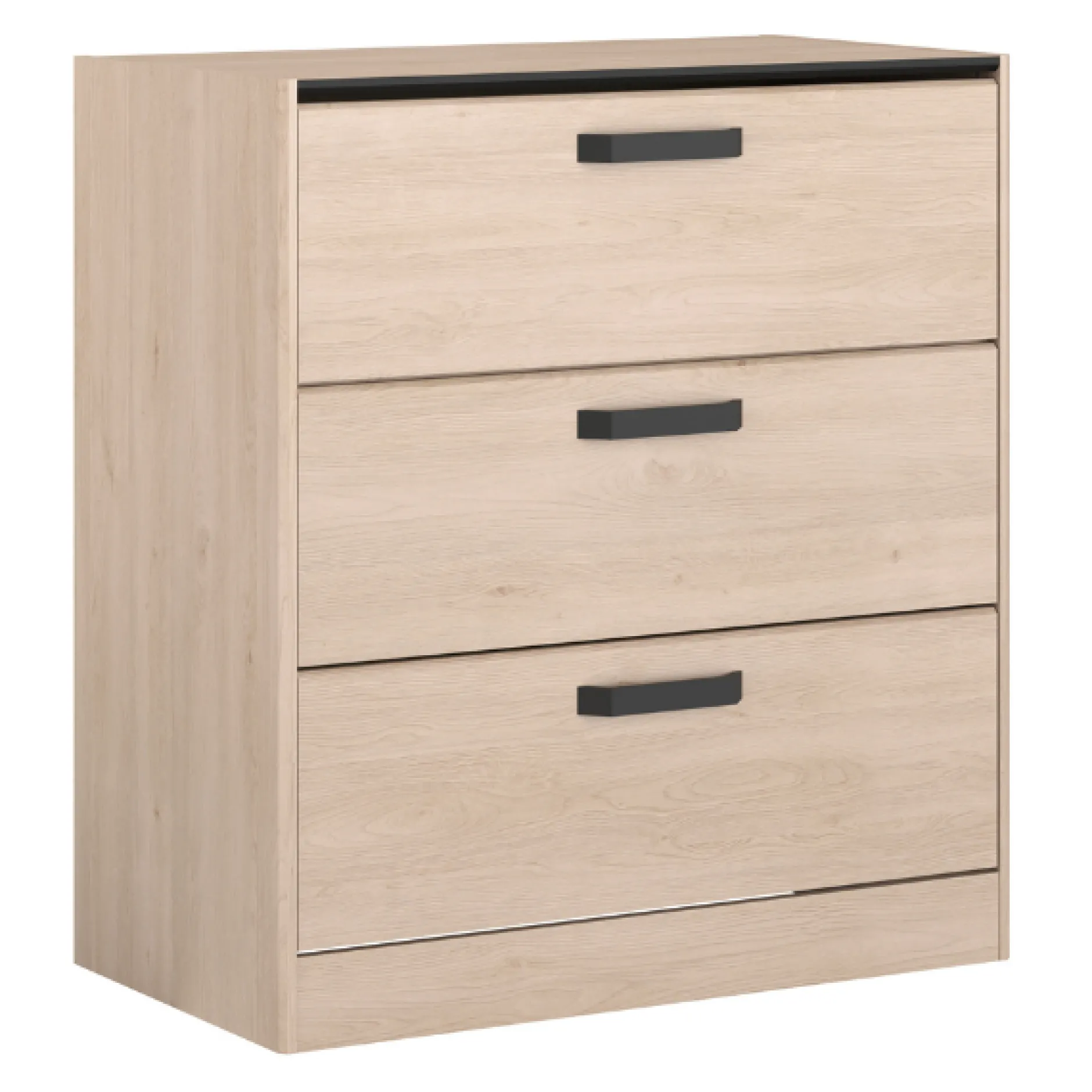 AlmaKinderzimmer : Bett 90x200cm, Nachttisch, Kommode - Eiche Dekor