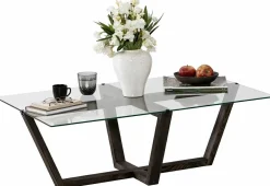 Amalfi Couchtisch | GEHÄRTETES GLAS | Anthrazit