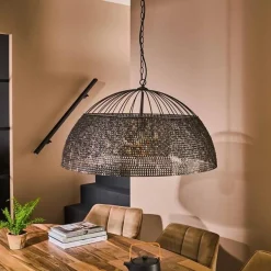 Amory Hängeleuchte für 1 Lichtquelle-schwarz/braun