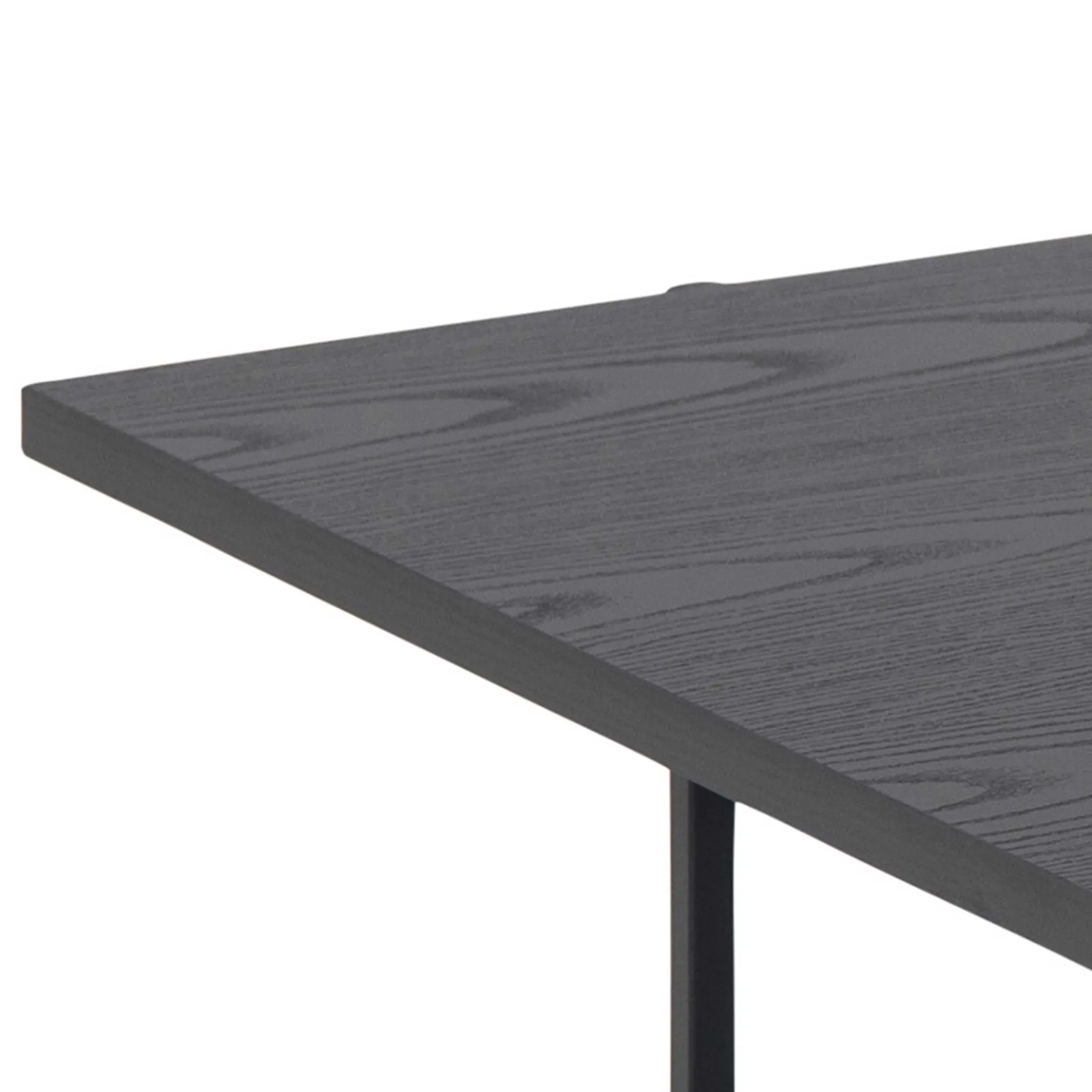 Angus Rechteckiger Couchtisch - Esche schwarz Melamin | 115x60x40cm