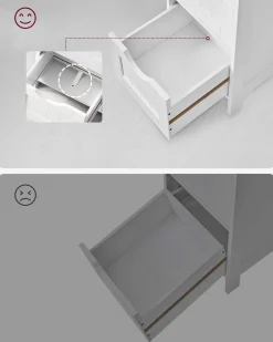 Anrichte Barkley | 30 x 30 x 82 cm | Weiß