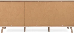 Anrichte Bilal 150cm 3 Türen - Eiche/rafia