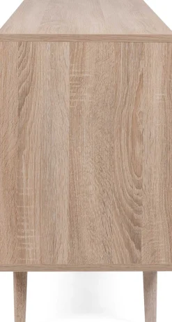 Anrichte Bilal 150cm 3 Türen - Eiche/rafia