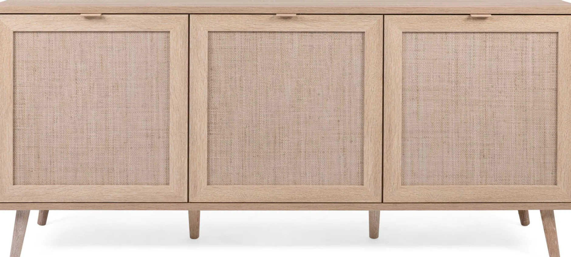 Anrichte Bilal 150cm 3 Türen - Eiche/rafia