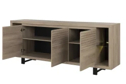 Anrichte Clive 220cm - Eiche/schwarz