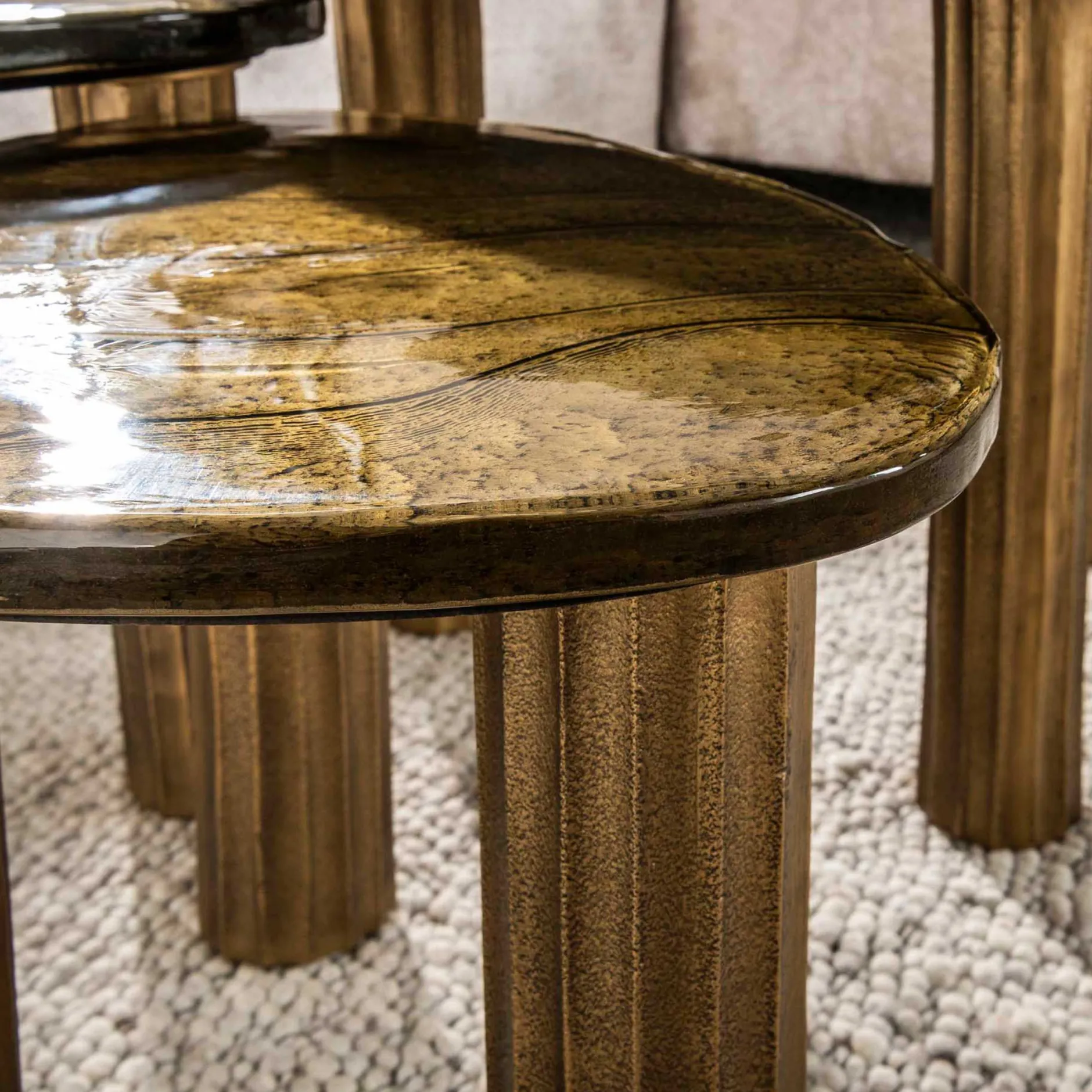 Antik Gold Eclipse L Couchtisch