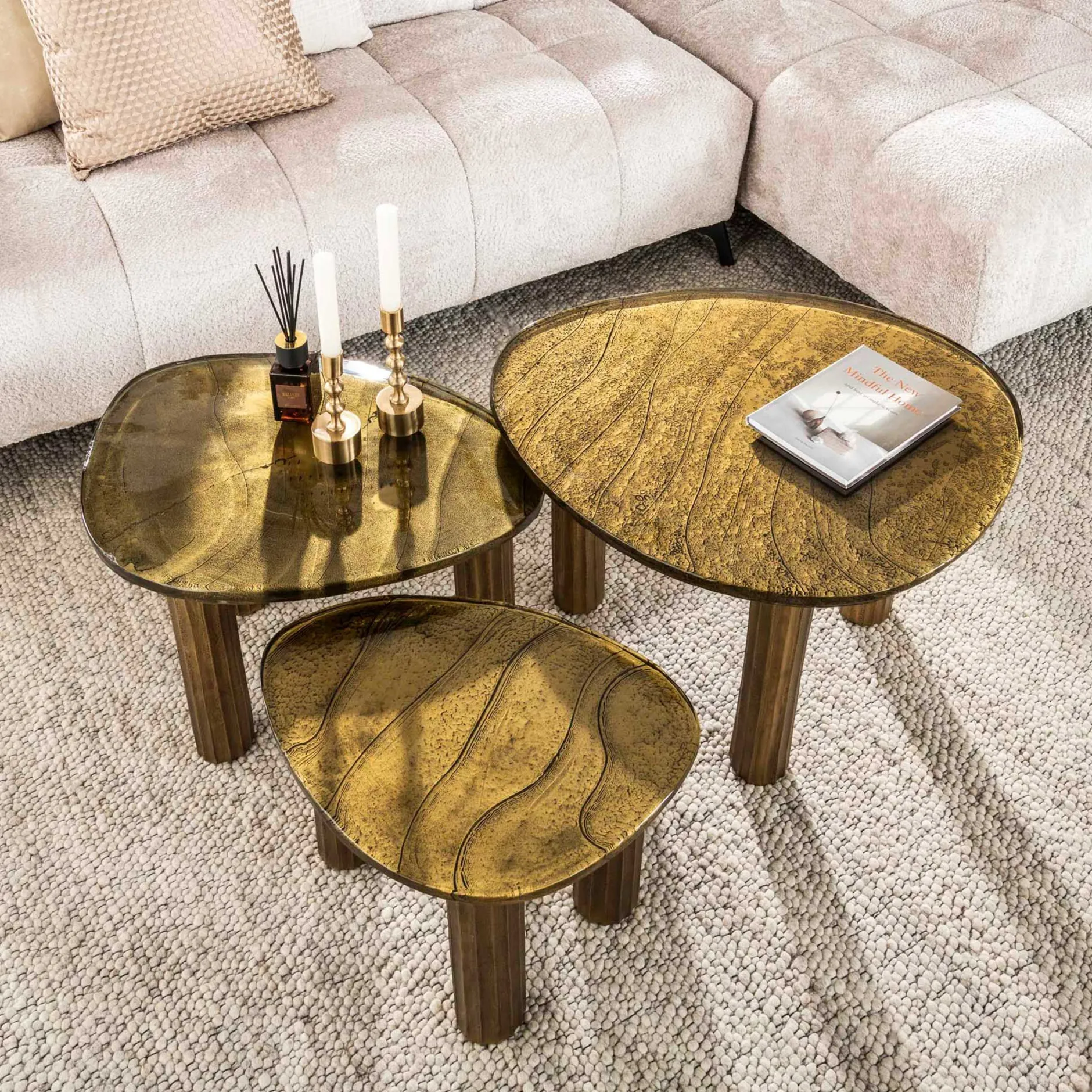 Antik Gold Eclipse L Couchtisch