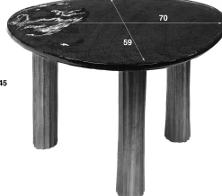 Antikkupfer Couchtisch Eclipse L