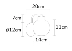 Anı Wandleuchte | METALLGEHÄUSE | Schwarz