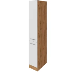 Apothekerschrank Sorrella 30cm 2 Schubladen - weiß/Eiche