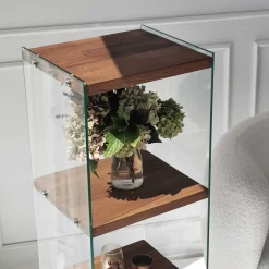 Aqua 3 Bücherregal | GEHÄRTETES GLAS | Natürlich