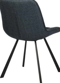 Ariba Dunkelblauer Stoffstuhl mit Metallfüßen | 80 x 51 x 61 cm