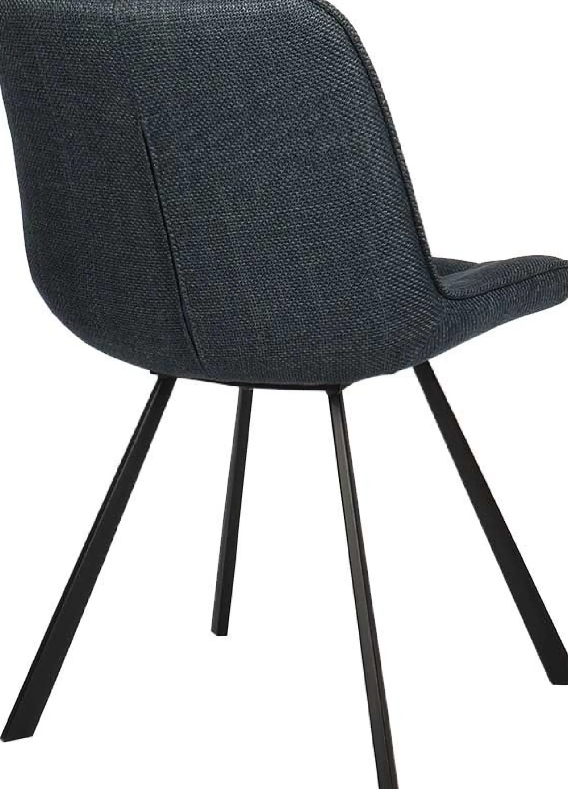 Ariba Dunkelblauer Stoffstuhl mit Metallfüßen | 80 x 51 x 61 cm