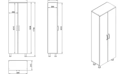 Arizona Badezimmerschrank | 100 % MELAMIN | Weiß