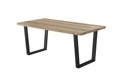 Armin 180cm Mango Dekotisch mit Metallfüßen - H75 x B180 x T90 cm