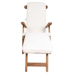 Arrecife Deckchair Cushion - Weiße Baumwolle | Komfortables Kissen für Liegestühle
