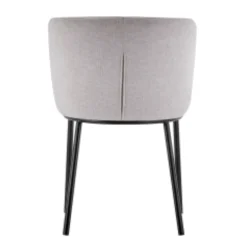 Arthur" Stuhl aus beigem Stoff | Metallbeine | 76x52x54cm