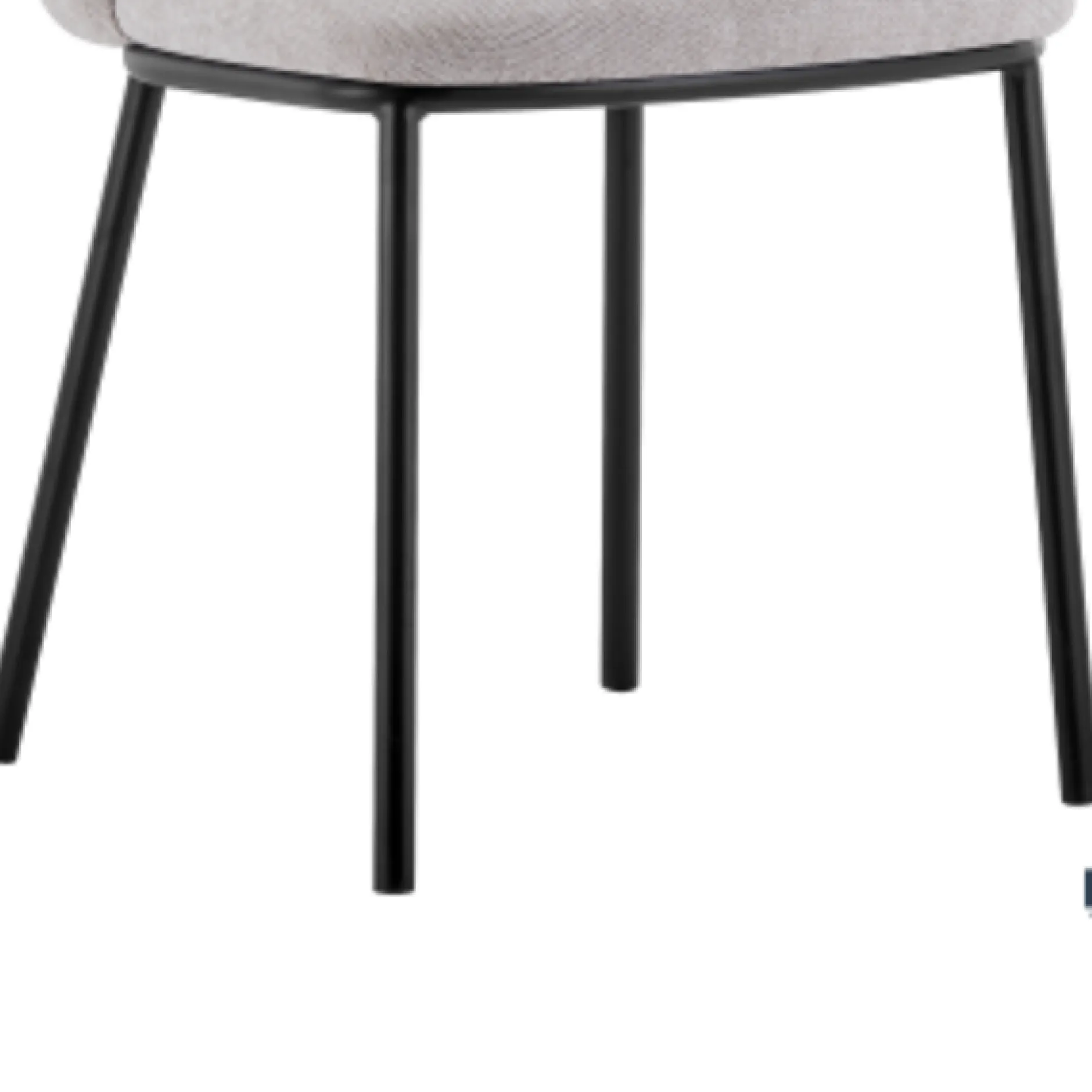 Arthur" Stuhl aus beigem Stoff | Metallbeine | 76x52x54cm