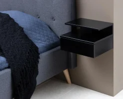 Ashton Nachttisch mit Schublade - schwarz