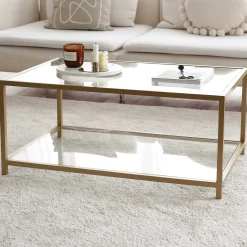 Astro Couchtisch | METALLRAHMEN | Gold