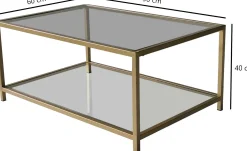 Astro Couchtisch | METALLRAHMEN | Gold