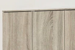 Aufbewahrungsschrank Ray 120cm mit 3 Türen und 4 Einlegeböden - Sonoma Eiche