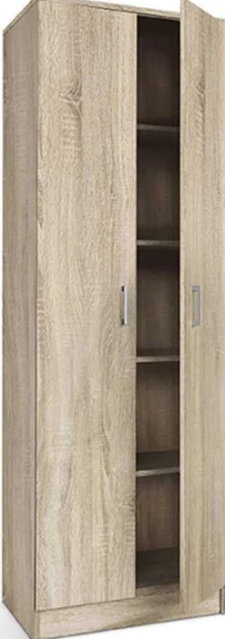 Aufbewahrungsschrank Ray 60cm mit 2 Türen und 4 Einlegeböden - Sonoma Eiche