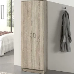 Aufbewahrungsschrank Ray 60cm mit 2 Türen und 4 Einlegeböden - Sonoma Eiche