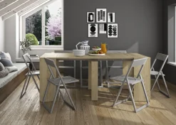 Ausziehbare Konsole Di María | 58 x 90 x 77 cm | Eiche Silva Design