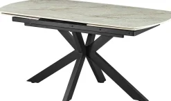 Ausziehbarer Esstisch Aries - 160/240x90x77cm - gesinterter Stein - beige