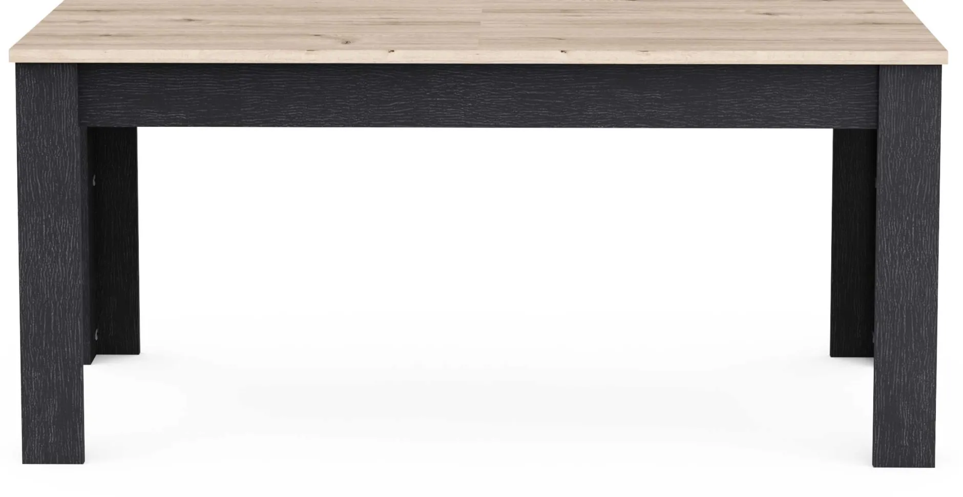 Ausziehbarer Esstisch Aubrey - 170-230x90x77cm - Eiche Dekor/schwarz