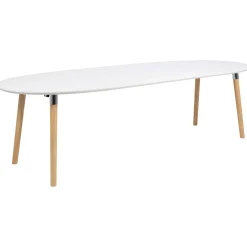 Ausziehbarer Esstisch Benjamin 170/270x100cm - weiß/ Eiche