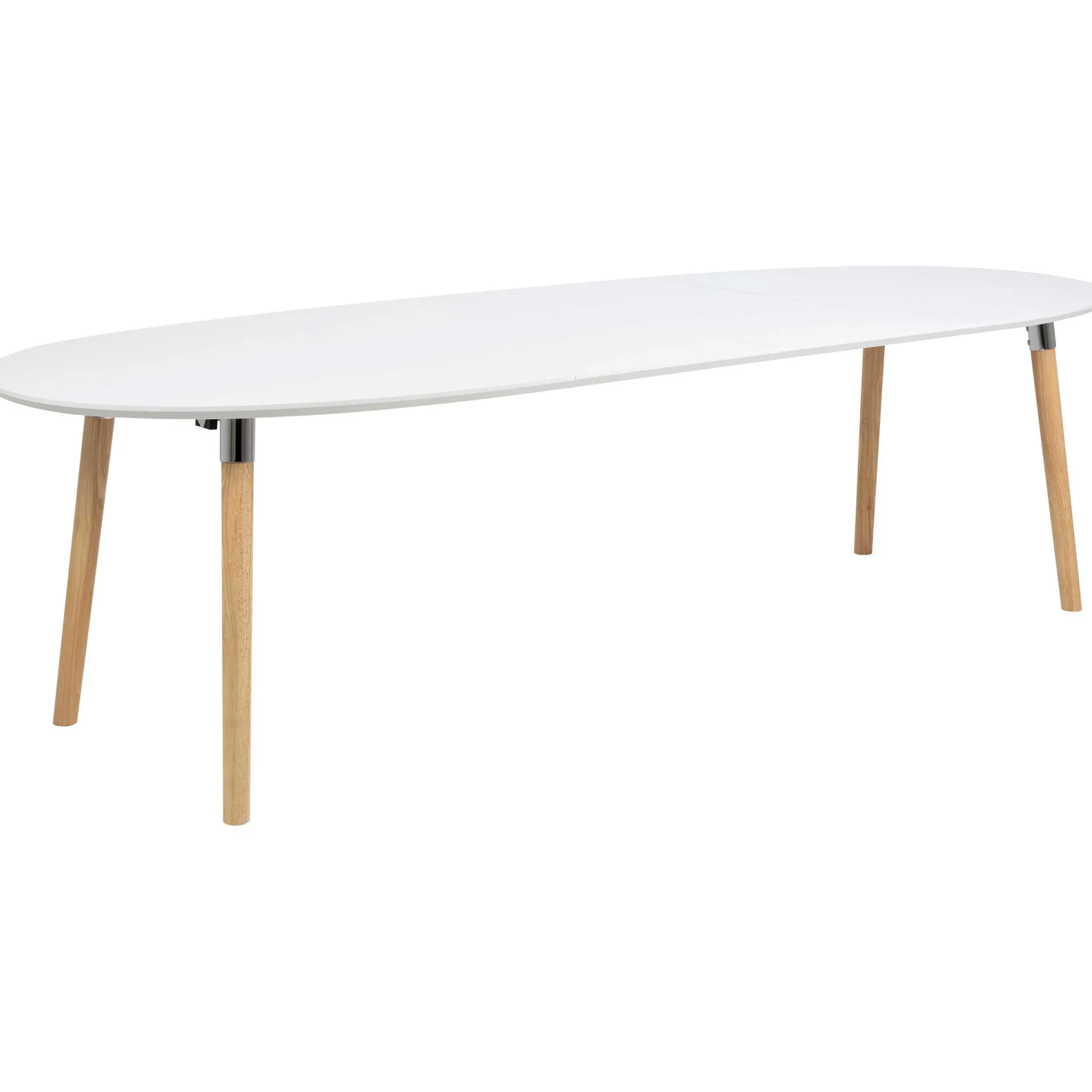 Ausziehbarer Esstisch Benjamin 170/270x100cm - weiß/ Eiche