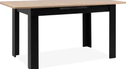 Ausziehbarer Esstisch Birma - 125/165x80x75cm - Artisan Eiche/schwarz
